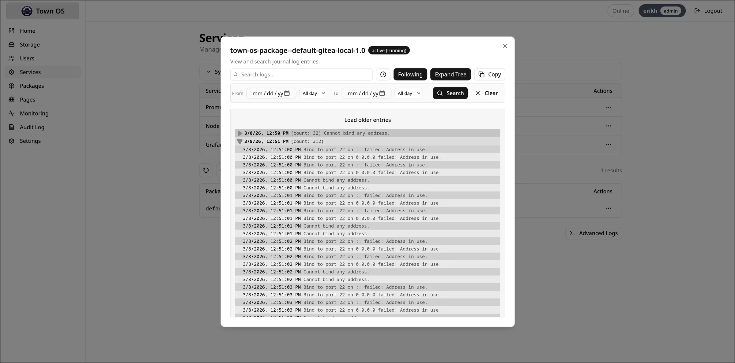 Log viewer